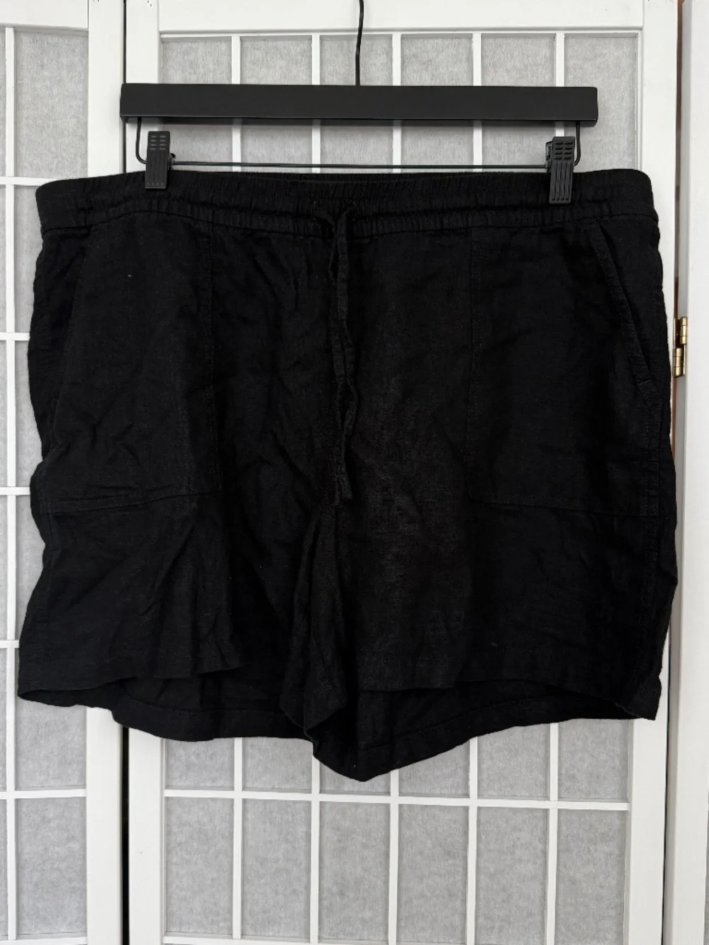 J. Crew Black Linen Blend Short Size XL